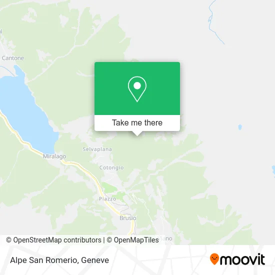 Alpe San Romerio map