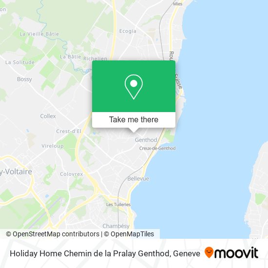 Holiday Home Chemin de la Pralay Genthod Karte