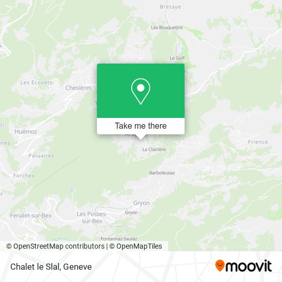 Chalet le Slal map