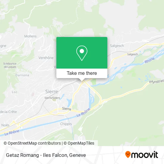 Getaz Romang - Iles Falcon map