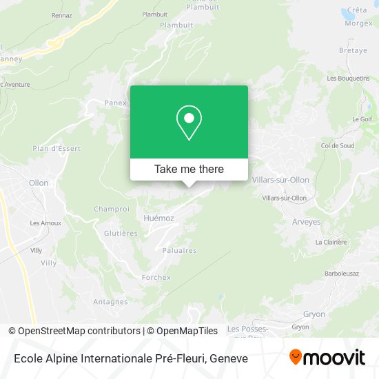 Ecole Alpine Internationale Pré-Fleuri map