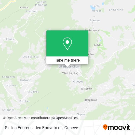 S.i. les Ecureuils-les Ecovets sa map