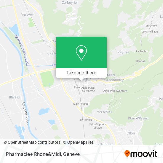 Pharmacie+ Rhone&Midi map