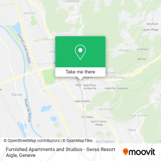 Furnished Apartments and Studios - Swiss Resort Aigle map