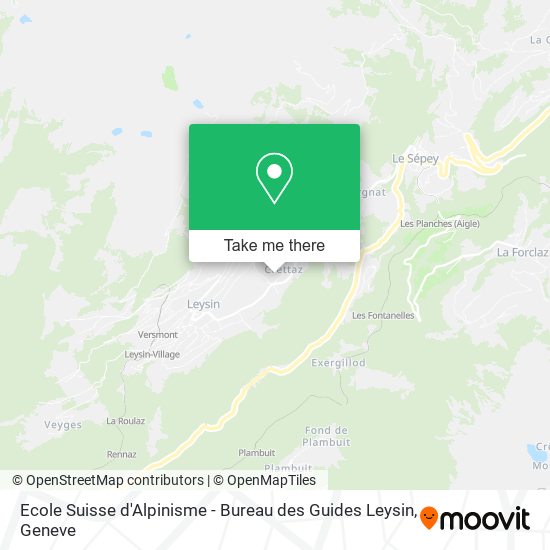 Ecole Suisse d'Alpinisme - Bureau des Guides Leysin map