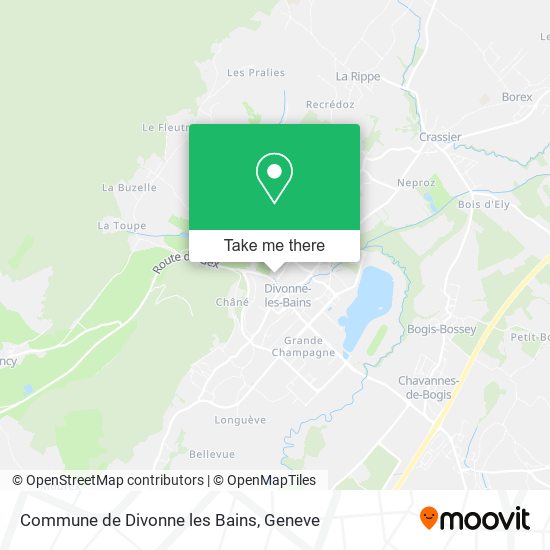 Commune de Divonne les Bains map