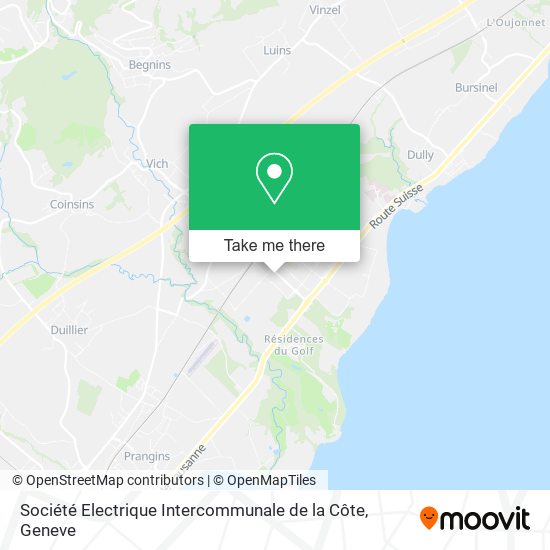 Société Electrique Intercommunale de la Côte map