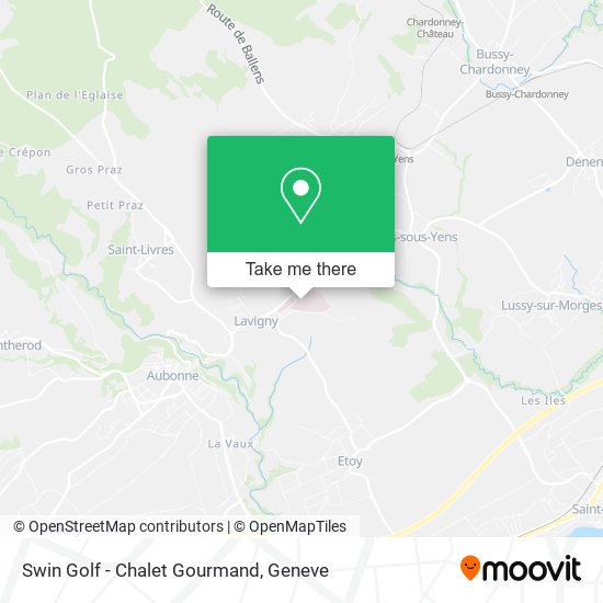 Swin Golf - Chalet Gourmand map