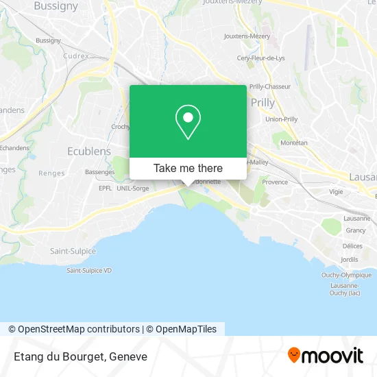 Etang du Bourget map