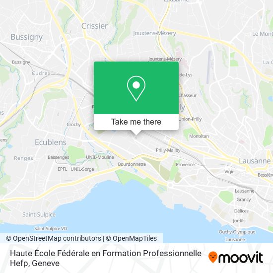 Haute École Fédérale en Formation Professionnelle Hefp map