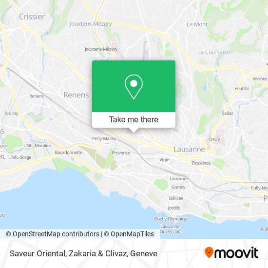 Saveur Oriental, Zakaria & Clivaz map