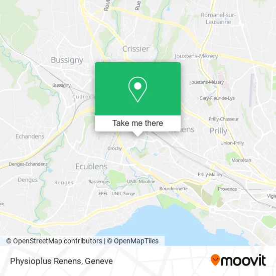 Physioplus Renens map