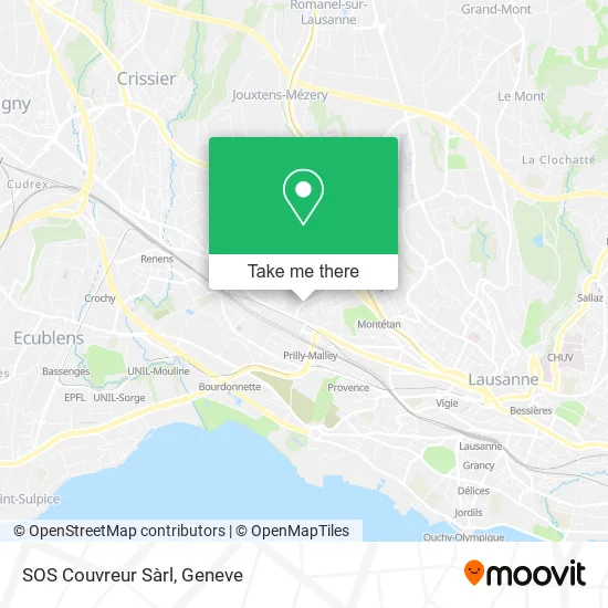 SOS Couvreur Sàrl map