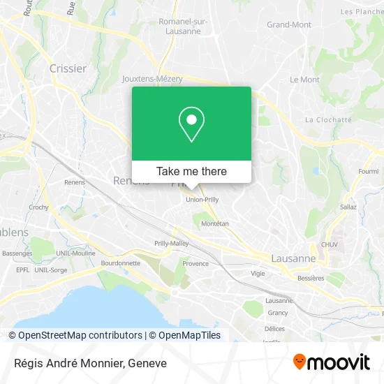 Régis André Monnier map