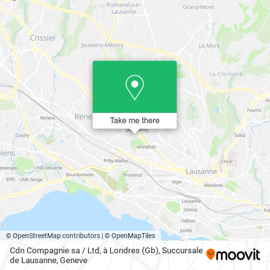 Cdn Compagnie sa / Ltd, à Londres (Gb), Succursale de Lausanne map