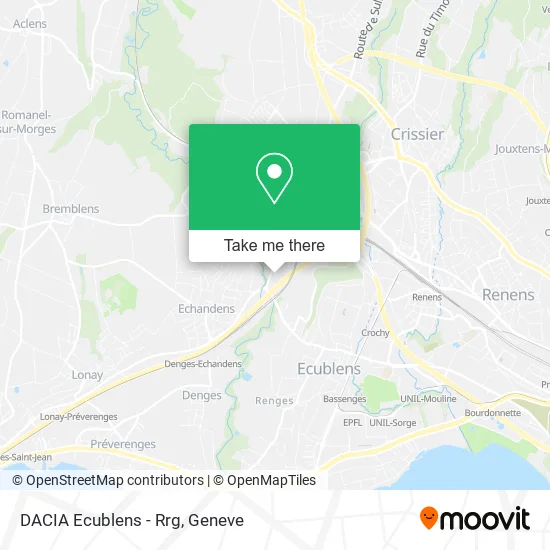 DACIA Ecublens - Rrg map