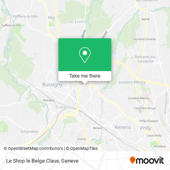 Le Shop le Belge Claus map