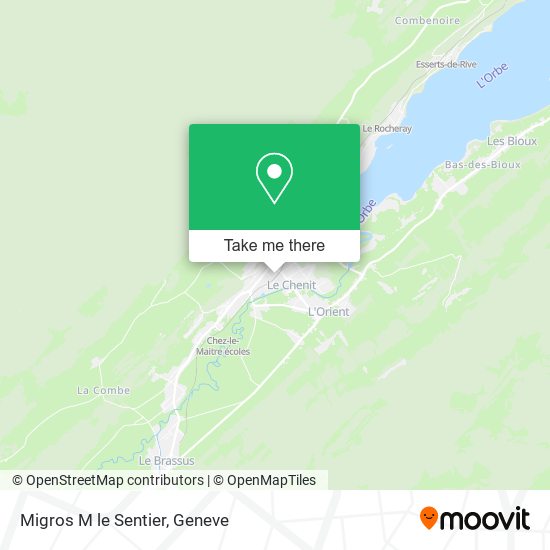 Migros M le Sentier map