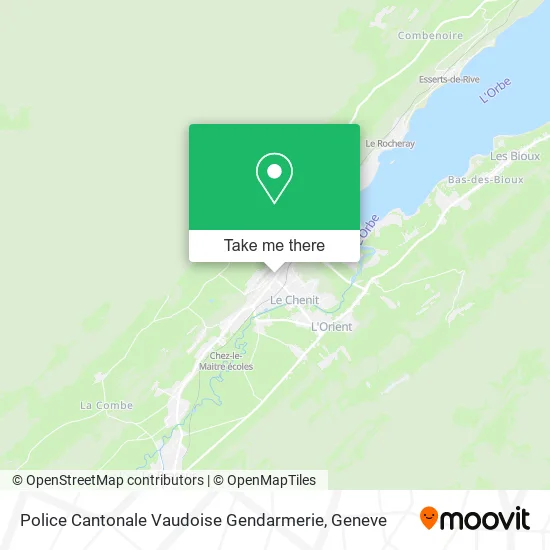 Police Cantonale Vaudoise Gendarmerie map