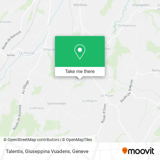 Talentis, Giuseppina Vuadens map