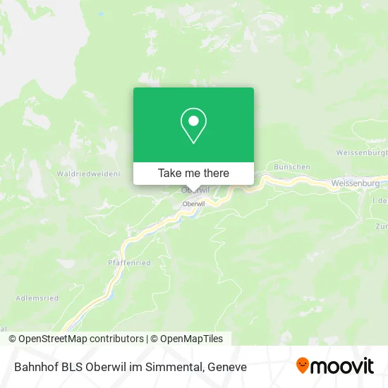 Bahnhof BLS Oberwil im Simmental map