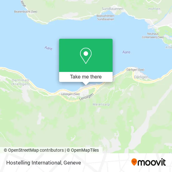 Hostelling International map