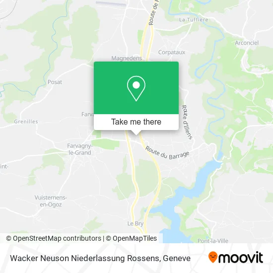 Wacker Neuson Niederlassung Rossens map