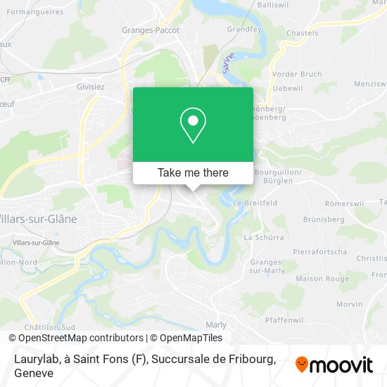 Laurylab, à Saint Fons (F), Succursale de Fribourg map
