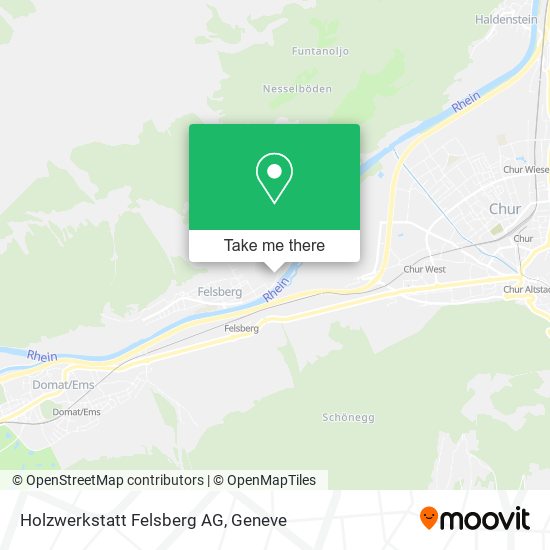 Holzwerkstatt Felsberg AG map