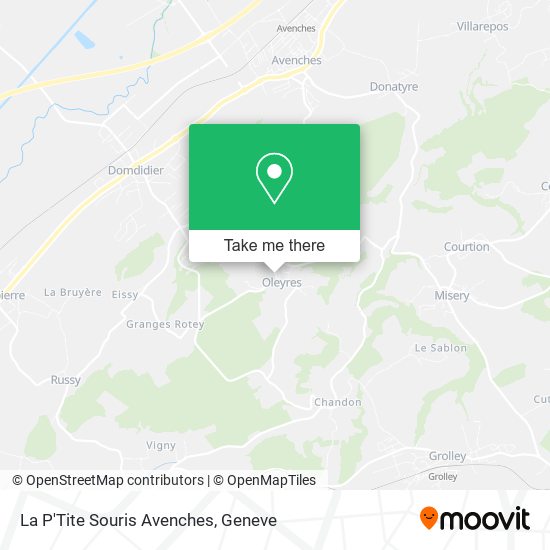 La P'Tite Souris Avenches map