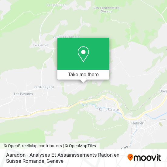 Aaradon - Analyses Et Assainissements Radon en Suisse Romande map