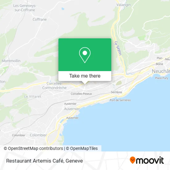 Restaurant Artemis Café map