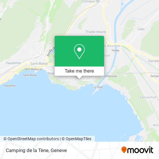Camping de la Tène map