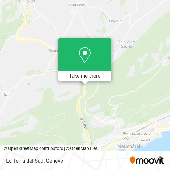 La Terra del Sud map