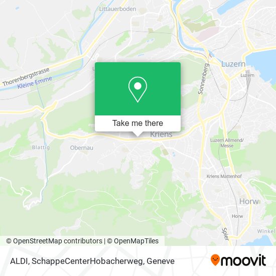 ALDI, SchappeCenterHobacherweg Karte