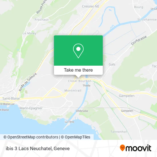 ibis 3 Lacs Neuchatel map