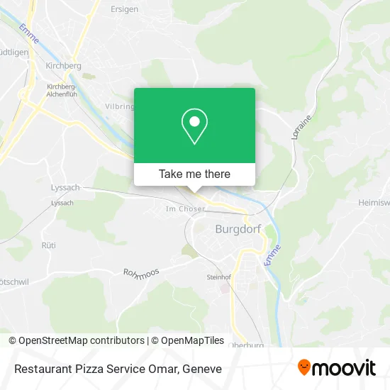 Restaurant Pizza Service Omar map