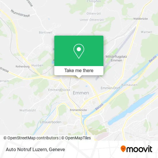 Auto Notruf Luzern map