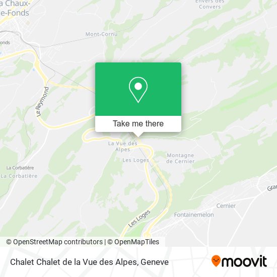 Chalet Chalet de la Vue des Alpes map