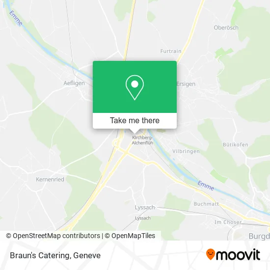 Braun's Catering map