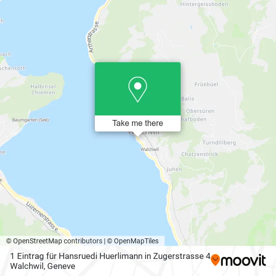1 Eintrag für Hansruedi Huerlimann in Zugerstrasse 4 Walchwil map