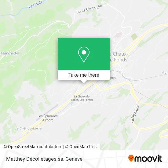 Matthey Décolletages sa map