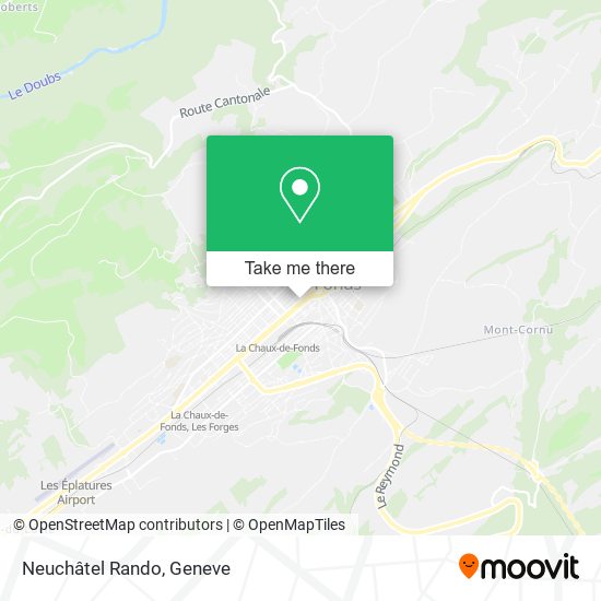 Neuchâtel Rando map