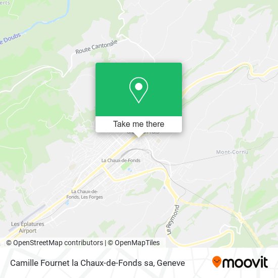 Camille Fournet la Chaux-de-Fonds sa map