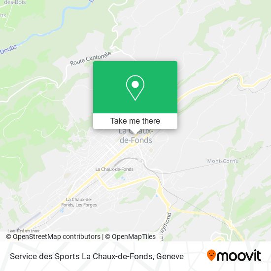 Service des Sports La Chaux-de-Fonds map