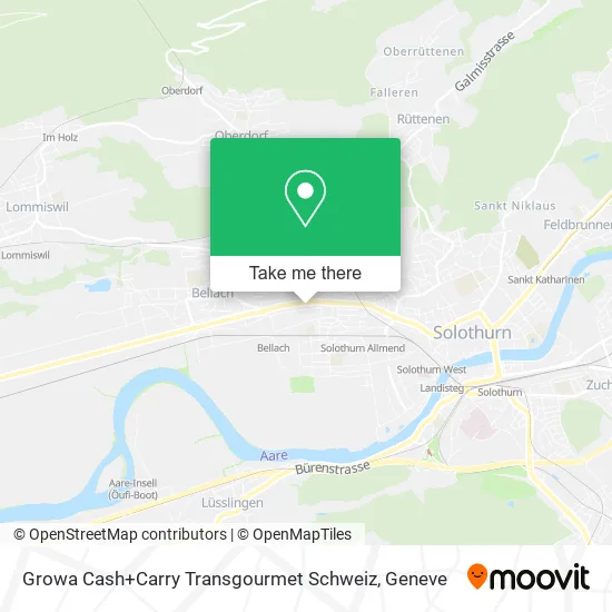 Growa Cash+Carry Transgourmet Schweiz map
