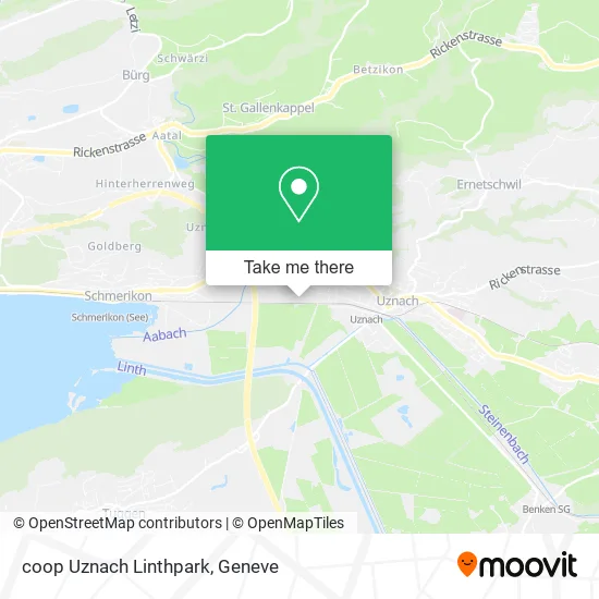 coop Uznach Linthpark map