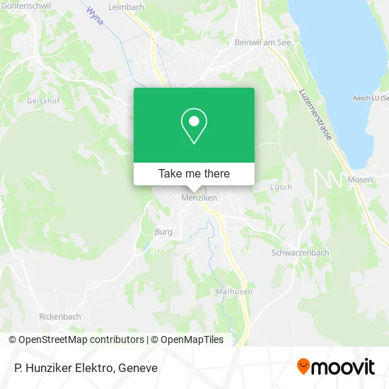 P. Hunziker Elektro map