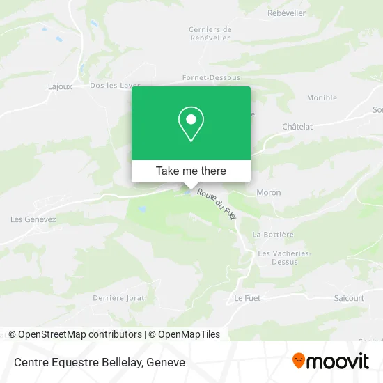 Centre Equestre Bellelay map