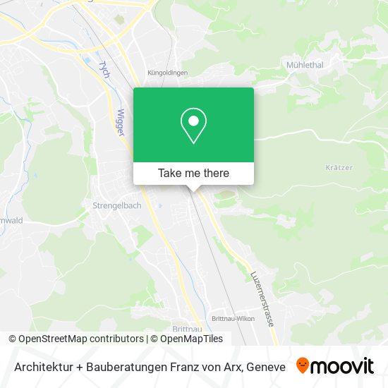 Architektur + Bauberatungen Franz von Arx map